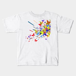 Kaleidoscopic Flight Butterfly Explosion Kids T-Shirt